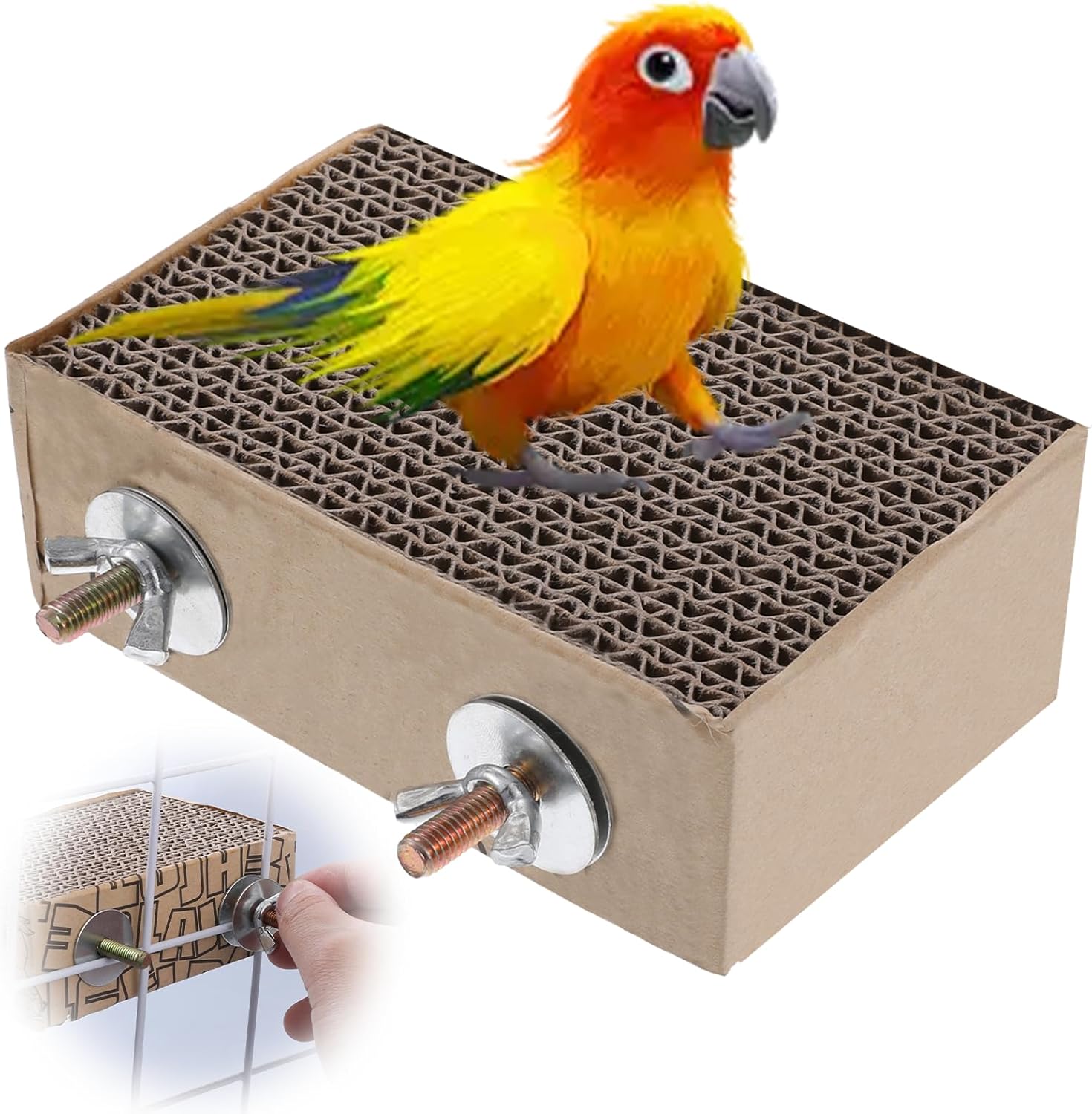 Paper Bird Perches Stand Platform Bird Chew Toy Parrot Cage Perch ...