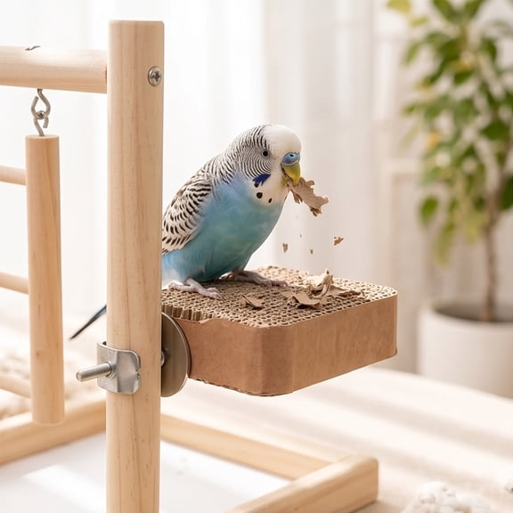 Paper Bird Platforms,Shreddable Bird Cardboard Platforms, Natural Parrot Chew Toy and Perch, Paper Bird Playground for Macaws, Conures, Budgies, Cockatiel, Lovebird, Small Birds