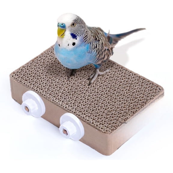 Paper Bird Toy Platform 7.3 Inch Chew & Perch Toy for Parrots, Budgies, Cockatiels & Lovebirds, Beak Cleaning, Stress Relief & Boredom Buster for Small to Medium Birds