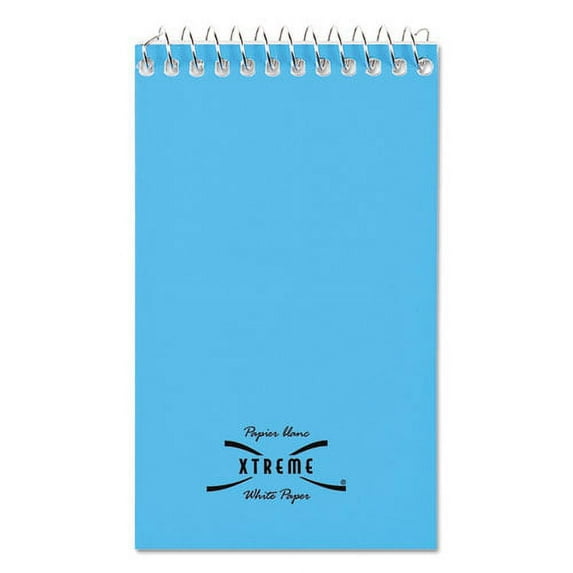Paper Blanc Xtreme White Wirebound Memo Pads, Narrow Rule, Randomly Assorted Cover Colors, 60 White 3 X 5 Sheets | Bundle of 10 Each