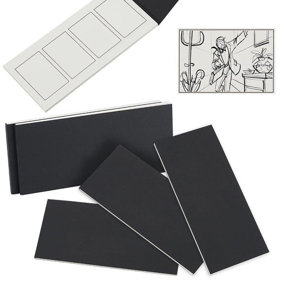 Paper Blank Comic Book Storybook Notepads Rectangle Black 185x81.5x6mm for making