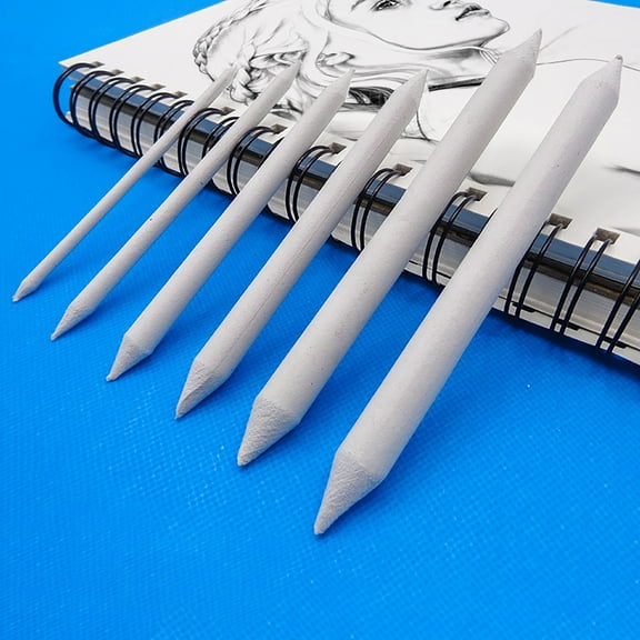 Paper Blending Stump Set for Sketch Drawing - 6 Pack Tool Stationery,One Size,White