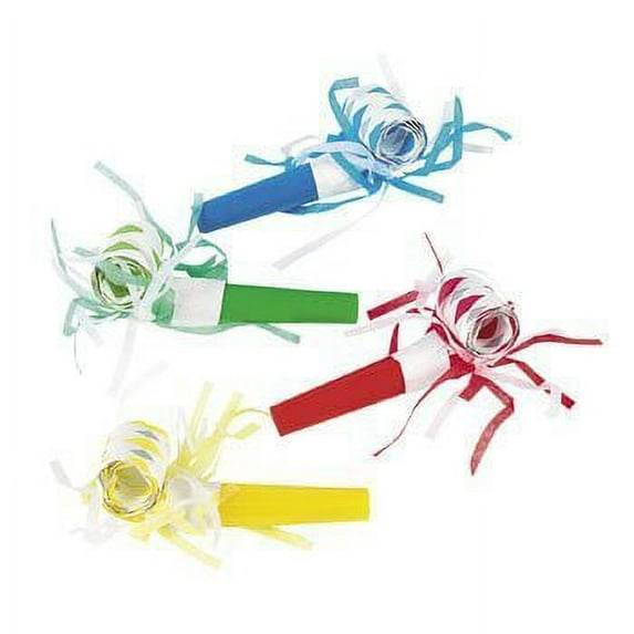 Paper Blowouts W/Fringe (6Dz) - Party Favors - 72 Pieces