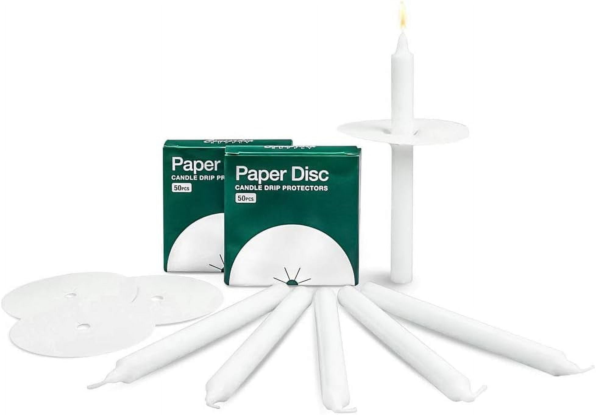 Paper Bobeche Candle Drip otectors 5.75" x 1/2" Candles w/Easy to