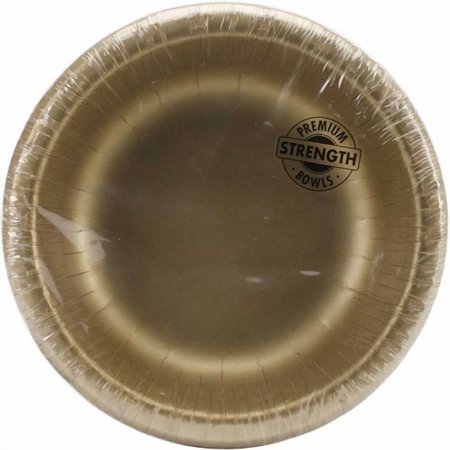 Paper Bowls 20oz 20/Pkg-Glittering Gold, Pk 2, Creative Converting