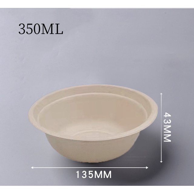 Paper Bowls 50 Pack Disposable Biodegradable Take Away Food Container