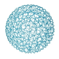 Paper Braided Round Placemats, Natural Non-Slip Heat Resistant Table Mats for Dining Tables Woven Indoor Outdoor Place mats, 1 Pcs, 14.96 Inches