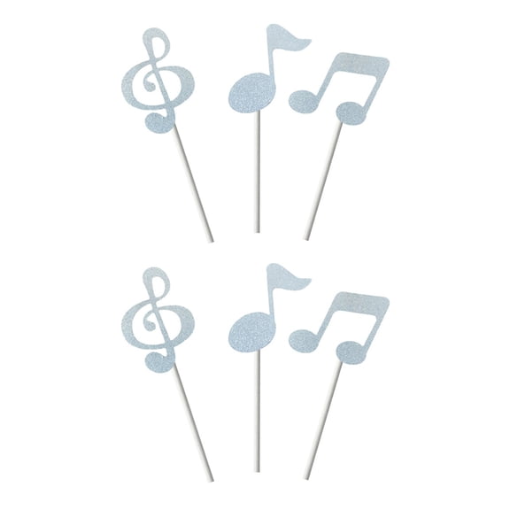 Paper Cake Toppers Decorative Music Note Cupcake Insert Accessories For Concerts Birthdays Festives Occasion