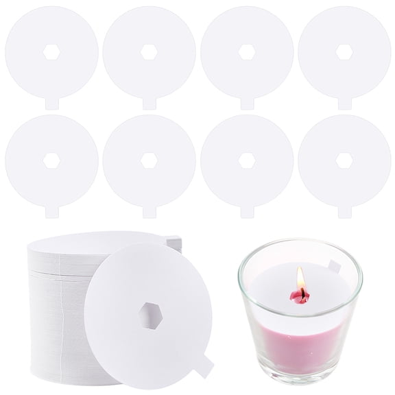 Paper Candle Dust Covers for Candle Cups Flat Round White 78x70x0.3mm 150sheets/bag