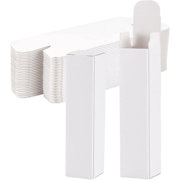 Paper Candy Boxes Bakery Box with PVC Clear Window for Party Wedding Baby Shower Rectangle White 8.7x6.2x3cm