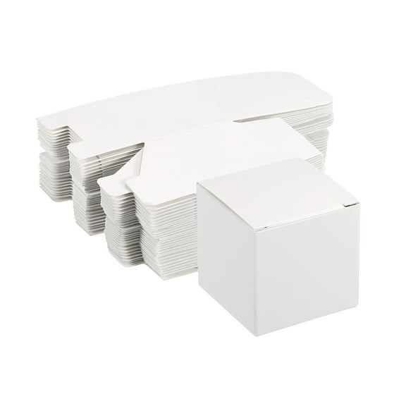 Paper Cardboard Boxes Gift Paper Box White 2x2x2 Inch for Gift Wrap 15Pcs