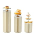 thumbnail image 1 of Paper Cardboard Flower Stand White Cylinder Pedestal Wedding Cake Flowers Display Stand Decoration Dessert Table, 1 of 14