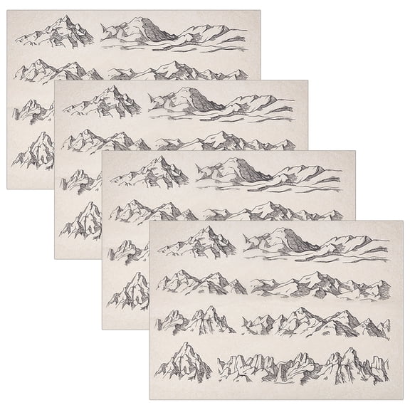 Paper Ceramic Decals Pottery Ceramics Clay Transfer Paper Underglaze Flower Paper Mountain 530x380x0.01mm