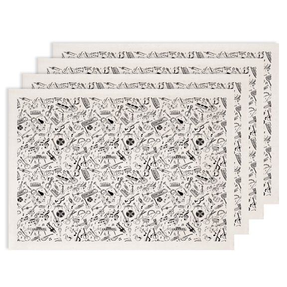 Paper Ceramic Decals Pottery Ceramics Clay Transfer Paper Underglaze Flower Paper Musical Instruments 520x370mm Pattern: 48x33mm