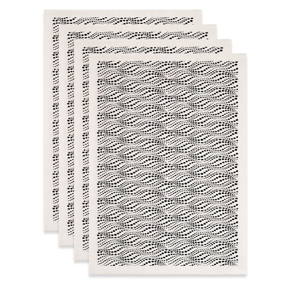 Paper Ceramic Decals Pottery Ceramics Clay Transfer Paper Underglaze Flower Paper Wave 520x370mm Pattern: 48x33mm