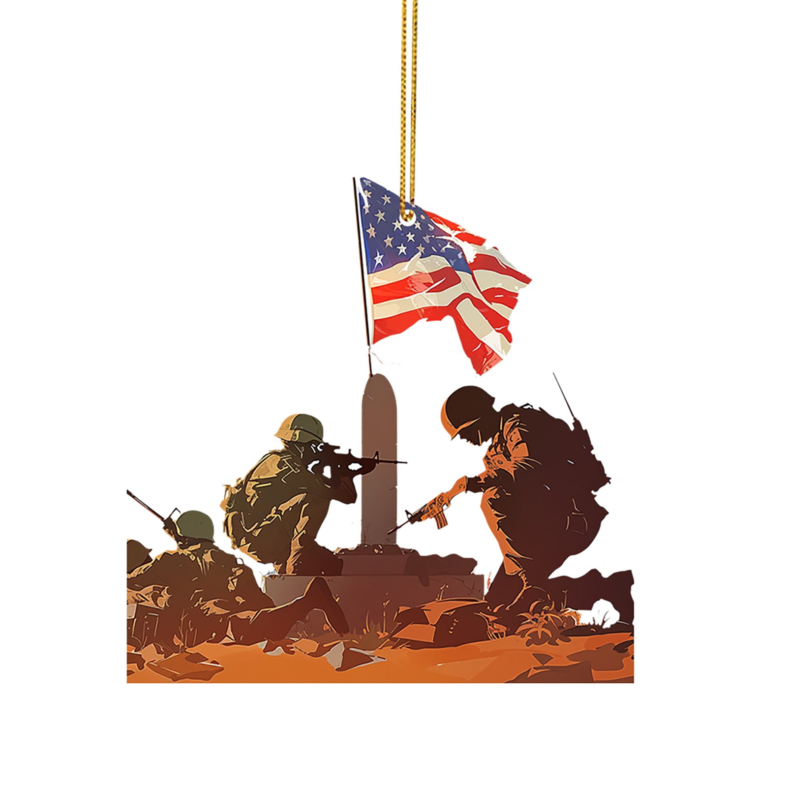 Paper Chain Strips Christmas Garland USA Independence Day Patriotic