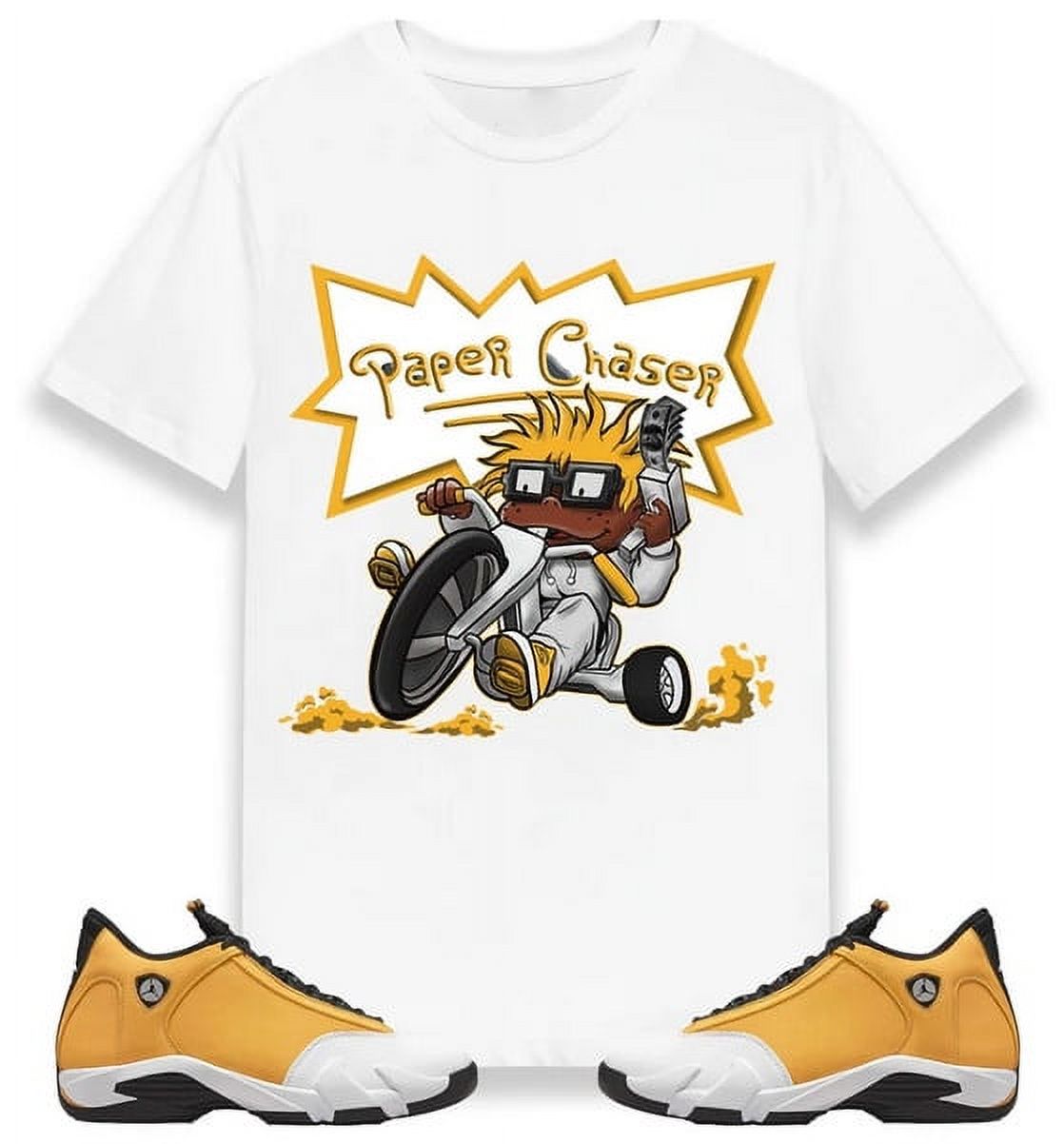 Paper Chaser 2564588 TShirt To Match Jordan 14 Ginger
