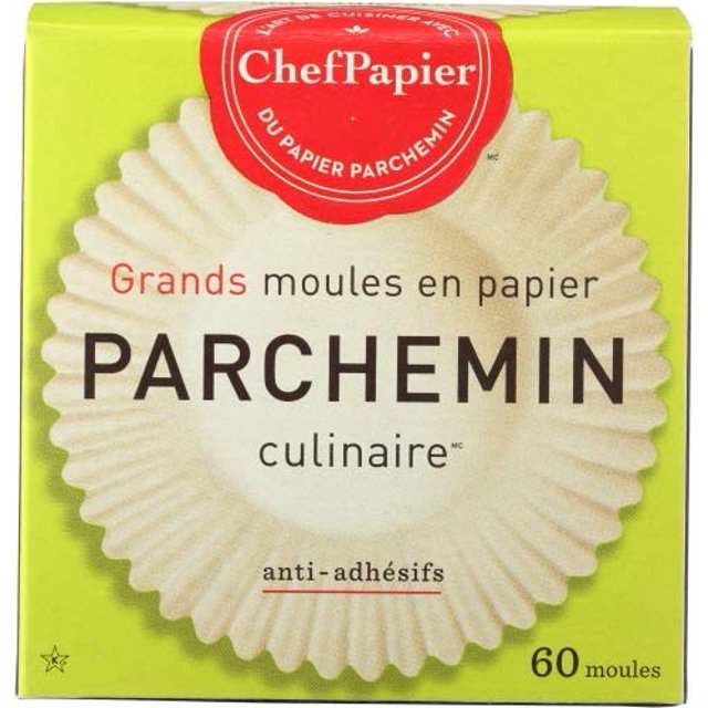 Paper Chef Culinary Parchment Large Baking Cups 60 per Box (Pack of 6