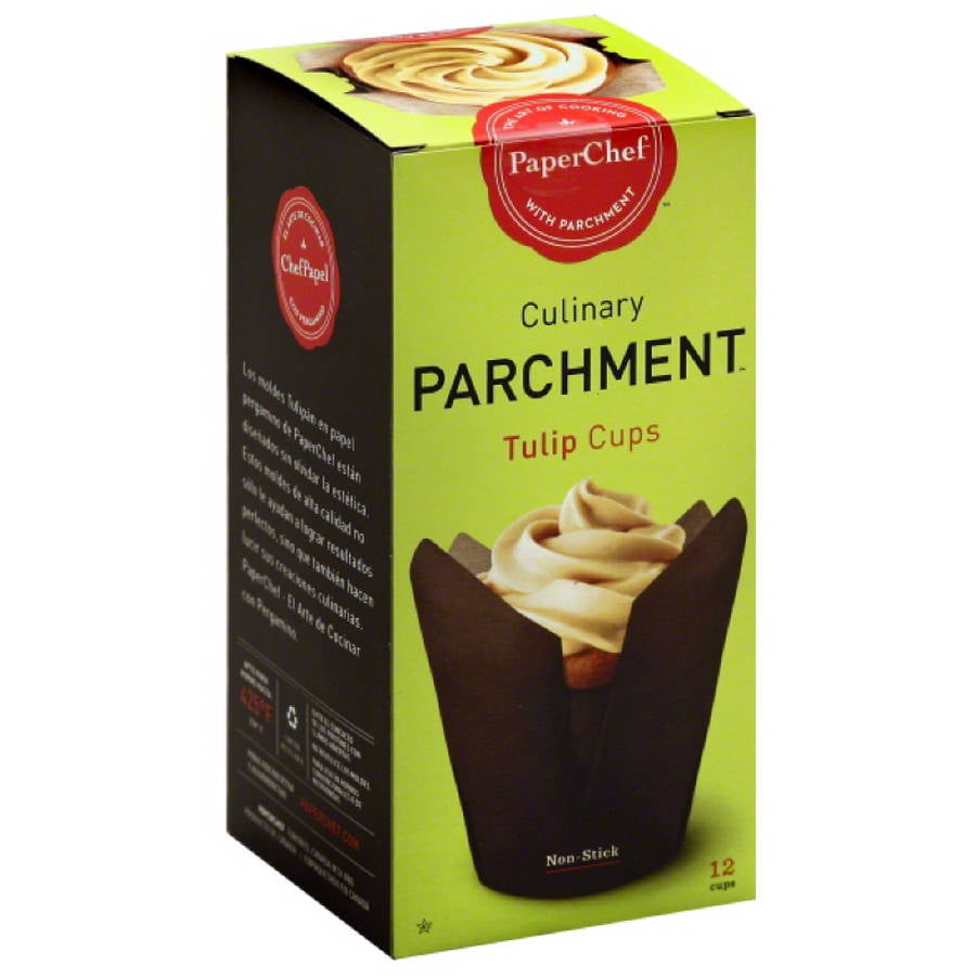 Paper Chef Culinary Parchment Tulip Cups, 12 count, (Pack of 6