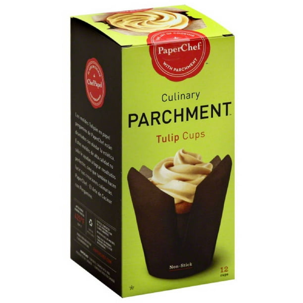 Paper Chef Culinary Parchment Tulip Cups, 12 count, (Pack of 6