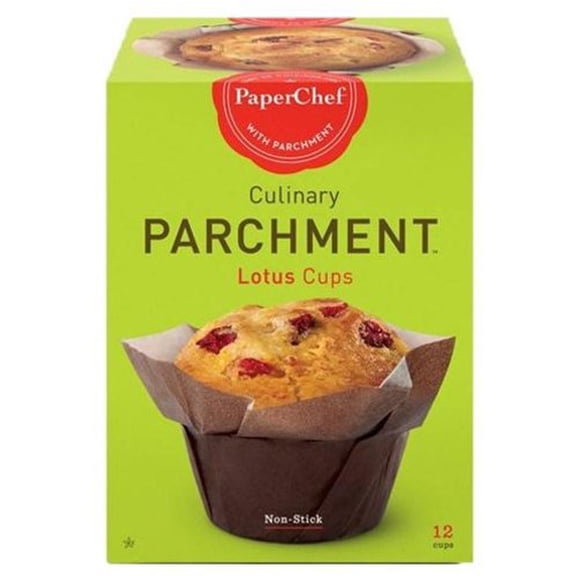 PAPER CHEF, PARCHMENT CUP LOTUS, 12 PC, (Pack of 6)