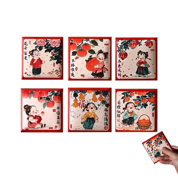 Paper Chinese New Year Red Envelopes with Creative Cartoon Design for Children, Safe and Multifunctional for Festive Use