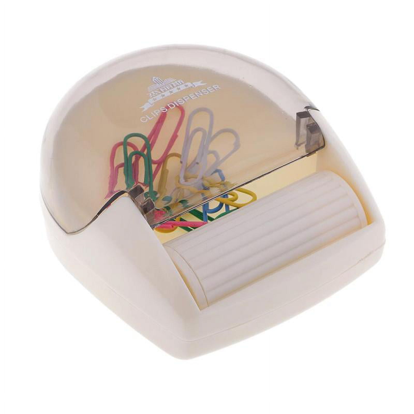 Paper Clip Dispenser,Portable Binder Clip Holder Plastic Desk Magnetic  Absorption Box for School Office(Pink)