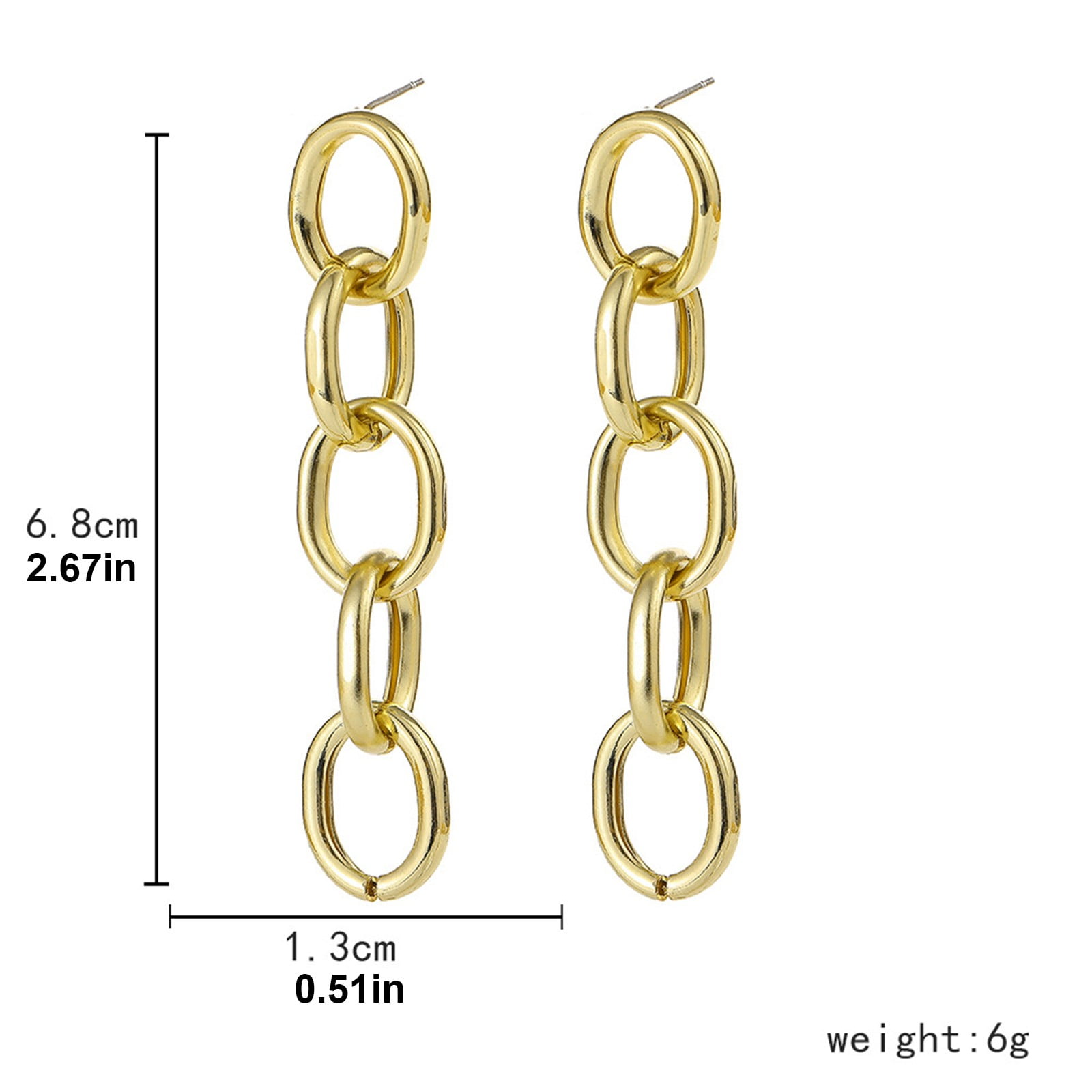 Paper Clip Necklace for Women Thick Herringbone Necklace Necklace for