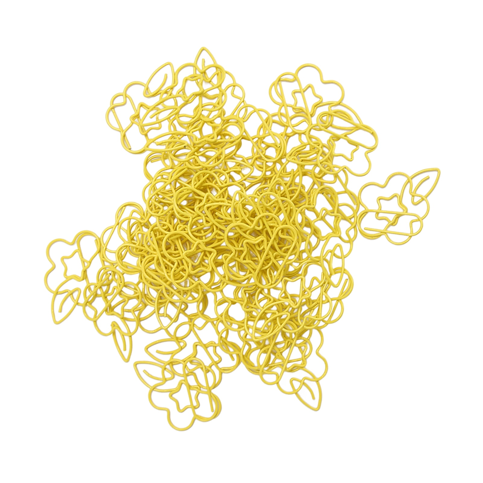 Paper Clips 45Pcs Yellow Metal Paper Clips With Storage Box