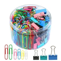 Paper Clips Binder Clips, 340PCS Paper Clips and Binder Clips Assorted Sizes, Colored Paper Clips Large and Medium, Binder Clips Medium, Small and Mini for Home Office School Document Organizing
