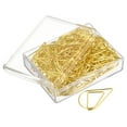 thumbnail image 1 of Paper Clips Drop-Shaped with Box 1.3 Inch Gold Tone for Organize Office Home, Pack of 100, 1 of 5