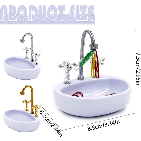 Paper Clips Holder for Washbasin, Creative Desk Organizer with Clips