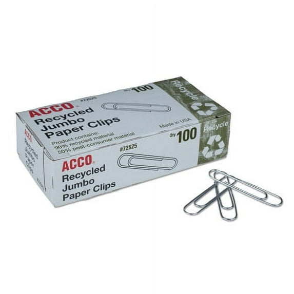 Paper Clips, Jumbo, Silver, 1,000/pack | Bundle of 2 Packs