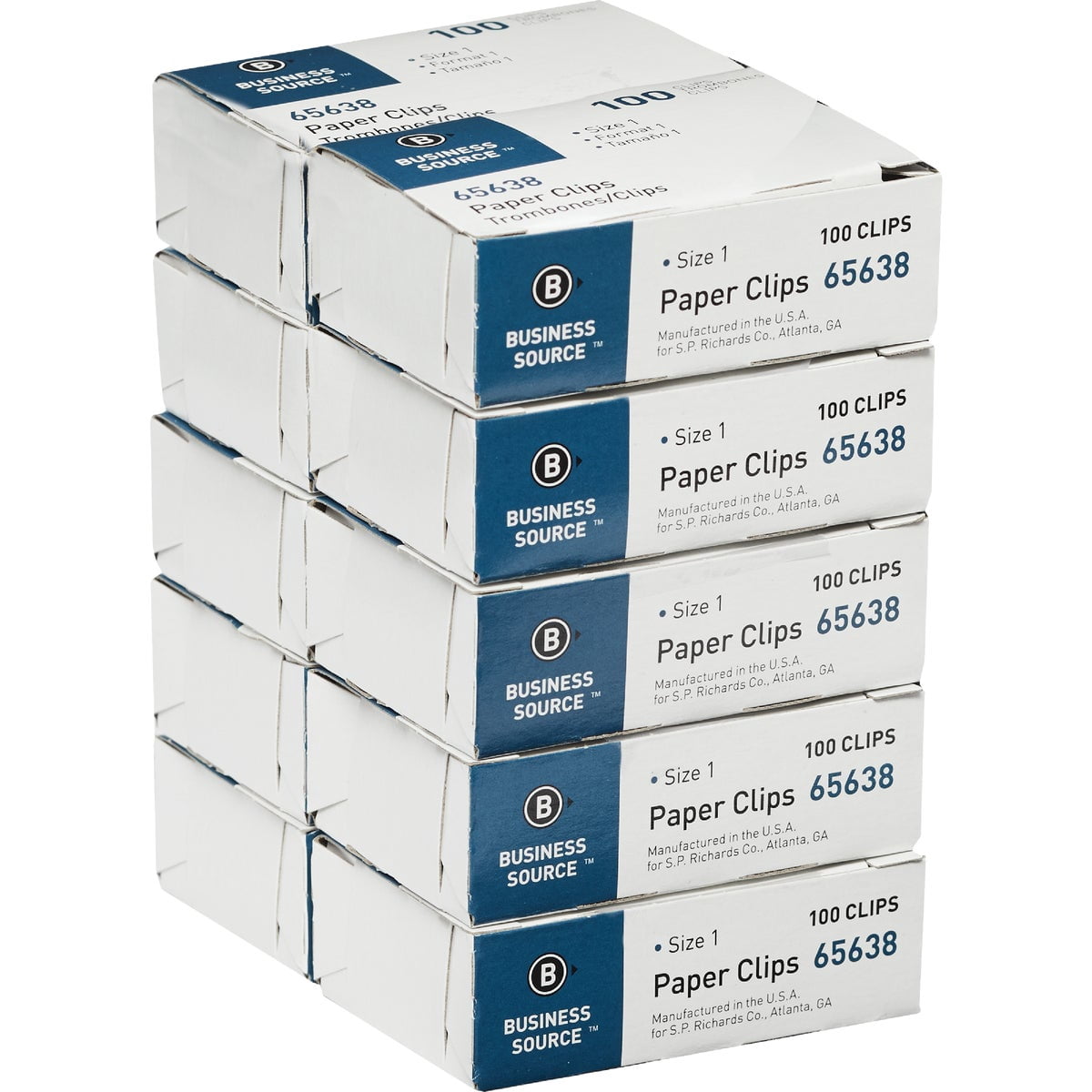 Universal Office Products Paper Clips No. 1 Smooth Finish - Silver - 1000 Pack (2 Packages)