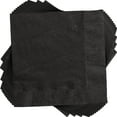 thumbnail image 1 of Paper Cocktail Napkins, 5 in, Black, 20ct, 1 of 2