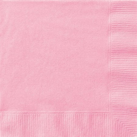 Paper Cocktail Napkins, 5 in, Light Pink, 20ct (Pack of 10)