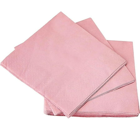 Paper Cocktail Napkins, 5 in, Light Pink, 20ct