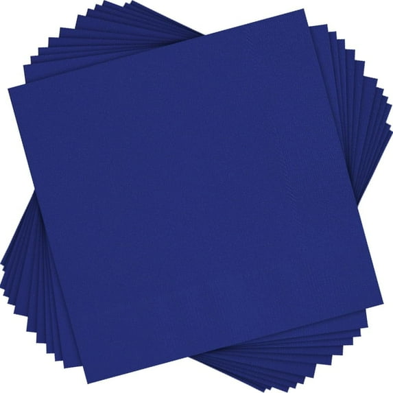 Paper Cocktail Napkins, 5 in, Navy Blue, 20ct