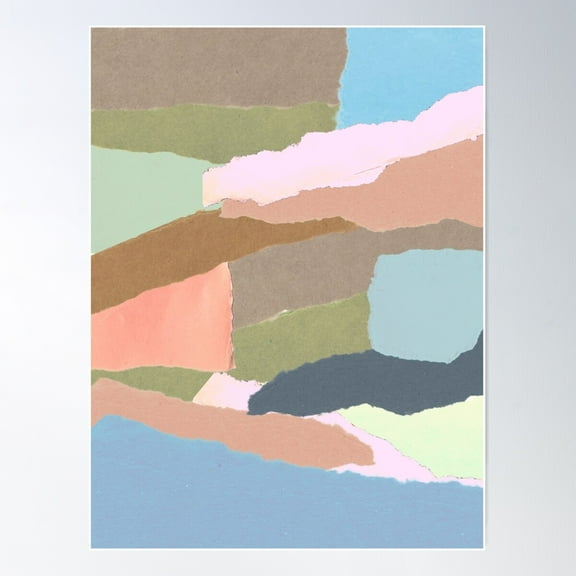 Paper Collage Poster Wall Art, Modern Wall Decor For Living Room Bedroom, 8x12 UNFRAMED