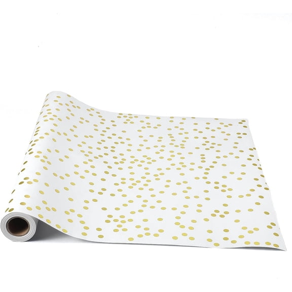 Paper Confetti Table Runner Roll 25' Long x 16" Decorative Table Runner Wide Disposable for Christmas Party Birthday Weddings Carnival Kitchen Dining Holiday Tabletop Decoration