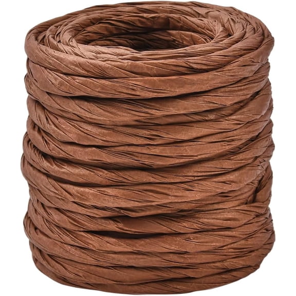 Paper Cords Paper Twine for Craft Coconut Brown 5x4mm 13.12 Yards(12m)/Roll