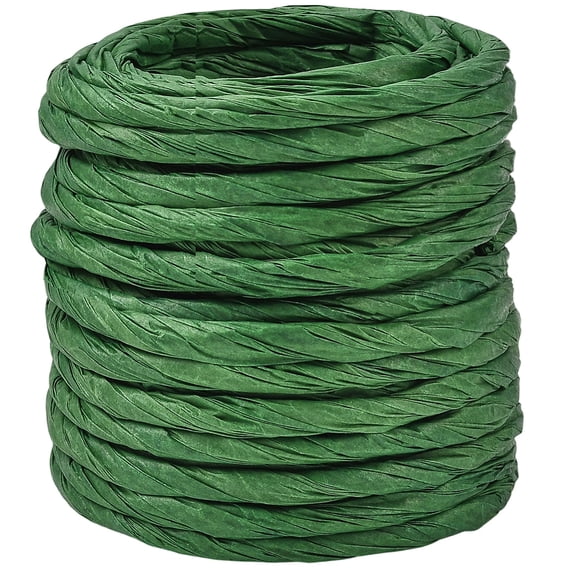Paper Cords Paper Twine for Craft Dark Green 5x4mm 13.12 Yards(12m)/Roll