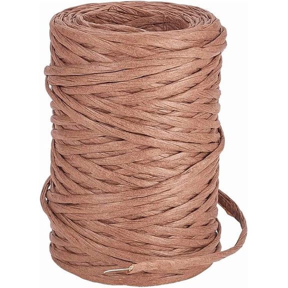 Paper Cords for DIY Jewelry Making with Iron Wire Inside Camel 3.8x2mm 50m/roll
