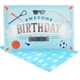 thumbnail image 1 of Paper Craft 8x12" Extra Large Birthday Folded Greeting Cards with Envelope, Sports, 1 of 3