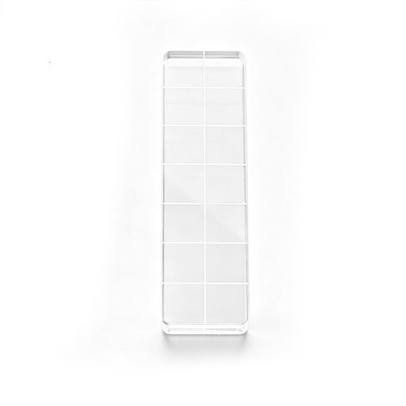 Paper Craft Stamping Positioning Block in Clear Acrylic with Guide Lines