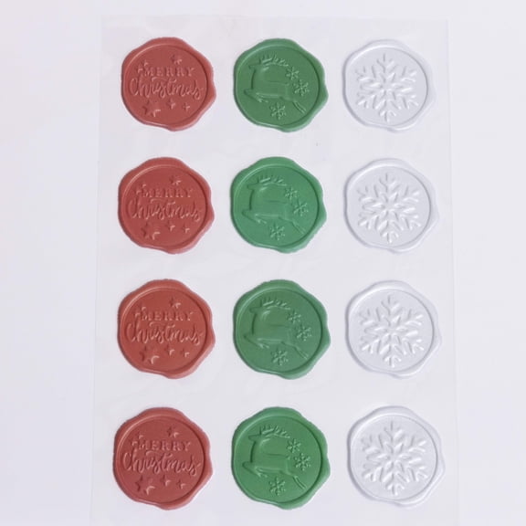 Paper Crafts Everett Rd. By Cathe Holden Christmas Wax Seal Stickers Pre Made Wax Seals for Envelopes Winter Crafts