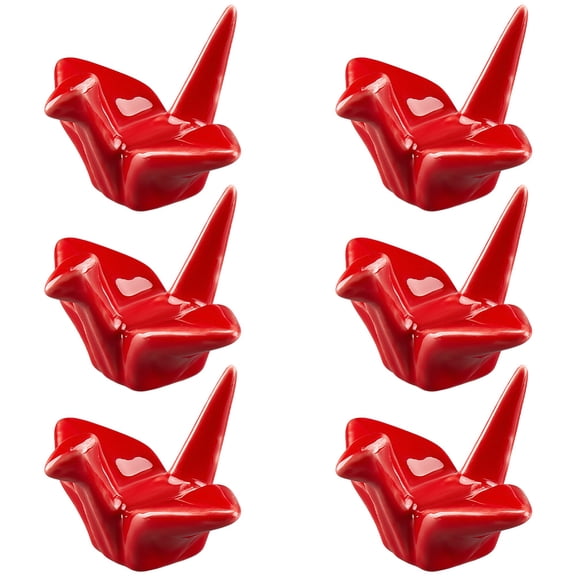Paper Crane Ceramic Chopstick Stands Chopsticks Rests Red 37x59x46mm DIY