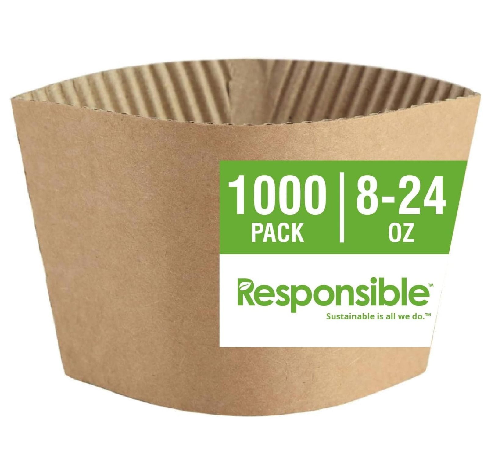 Paper Cup Sleeves, Plastic-Free Recyclable Paper Cup Sleeves, Extra ...