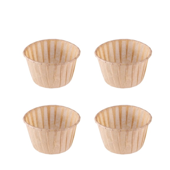 NIAIZEK 100 Pcs Golden Ruffled Edge Oven Safe Baking Muffin Cups for Home Baking and Party Use