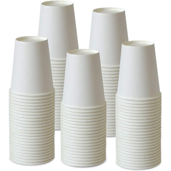 Paper Cups 150 Pack - 8 Oz Hot and Cold Paper Coffee Cups - Walmart.com